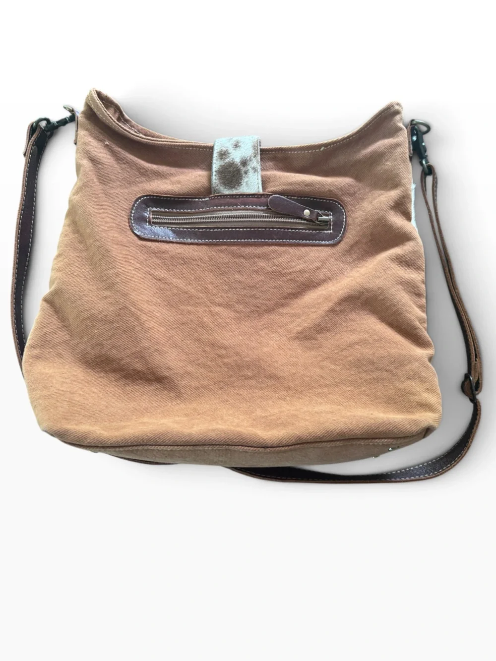 Myra Bag Multipastels Shoulder Bag Cowhide Canvas Aztec Western Purse S-469